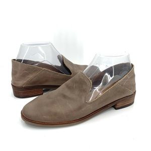 Lucky Brand Taupe Cahill Leather Flats Loafers Size 7.5